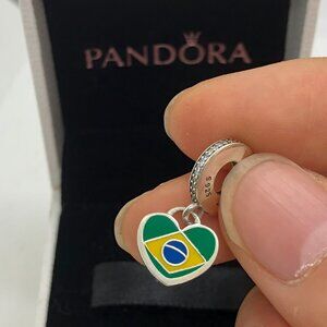 ✨🔥Pandora Brazil flag Charm Travel Charm